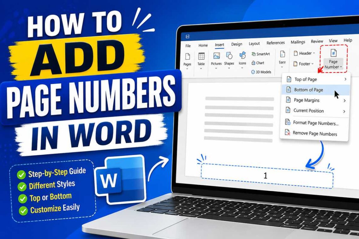How to Add Page Numbers in Word