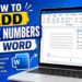 How to Add Page Numbers in Word