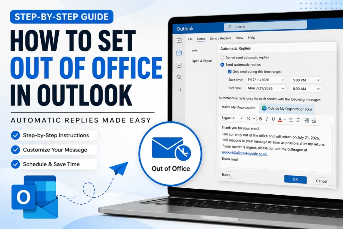 How to Set Out of Office in Outlook