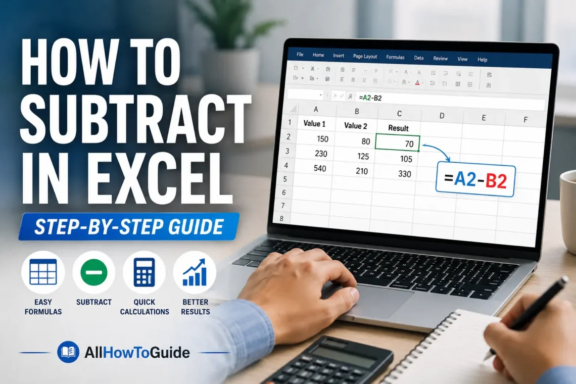 How to Subtract in Excel